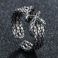 minimalism cross knot thai silver color rings open finger butterfly ring for women men jewelry