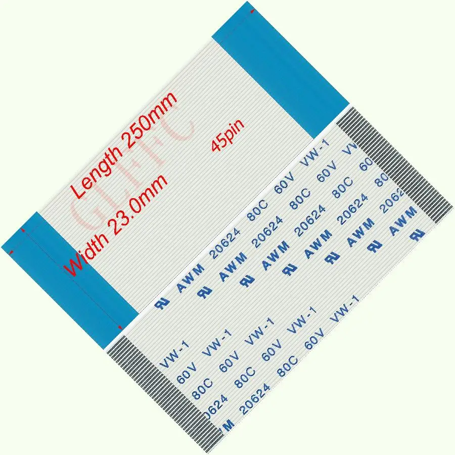 

18pin 0,5 Шаг 40 мм-220 мм A-Тип Гибкий плоский кабель FFC awm 20624 ROHS для TTL LCD DVD Компьютера