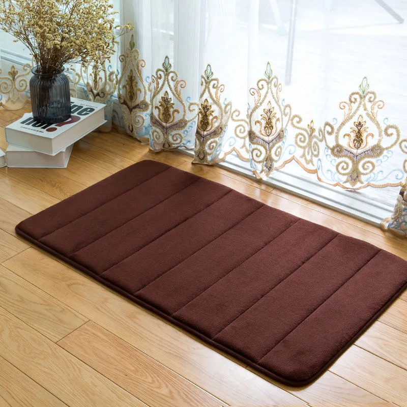 

Bathroom Absorption Rug Carpet Water Bath Mat Thicken Large Carpets Non-slip Coral Fleece Mat Home Bathroom Rug Bathroom Set