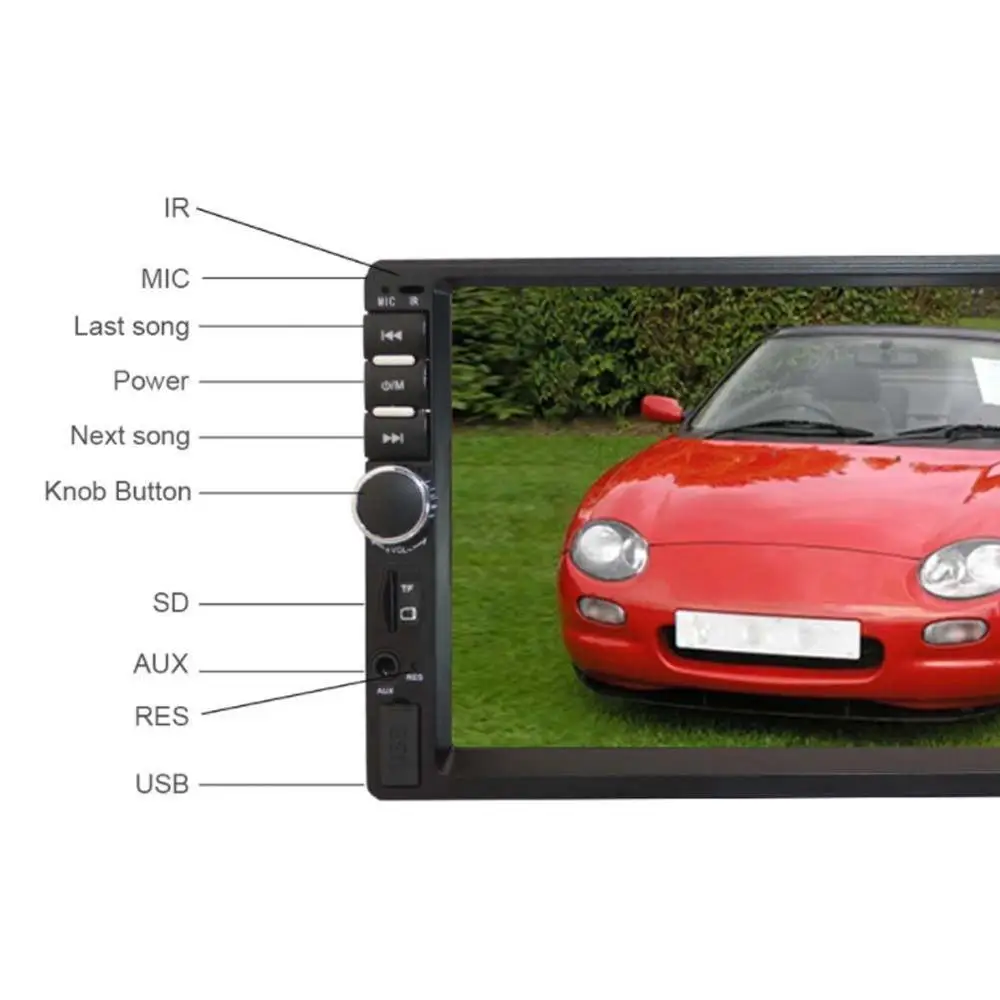 2019 Новый 2 din Автомобильный Радио 7 &quotHD экран плеер MP5 SD/FM/MP4/USB/AUX/Bluetooth