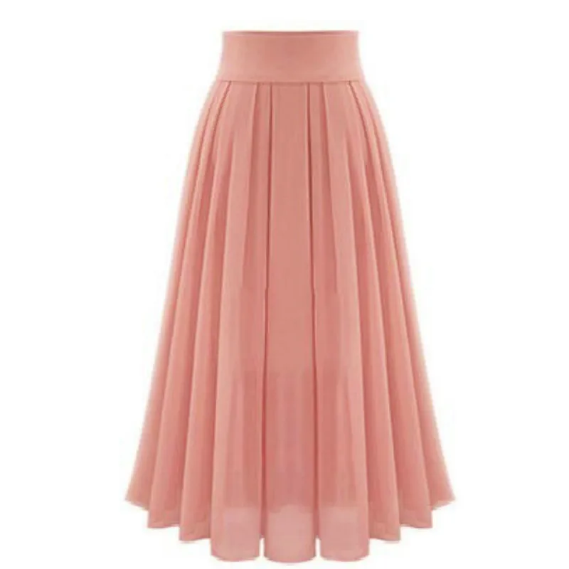 

Spring Summer Women High Waist Skirt Mesh Pleated Skirt 2021 Fashion Ladies Casual Street Clubwear OL Skirt Hot Sale Plus Size