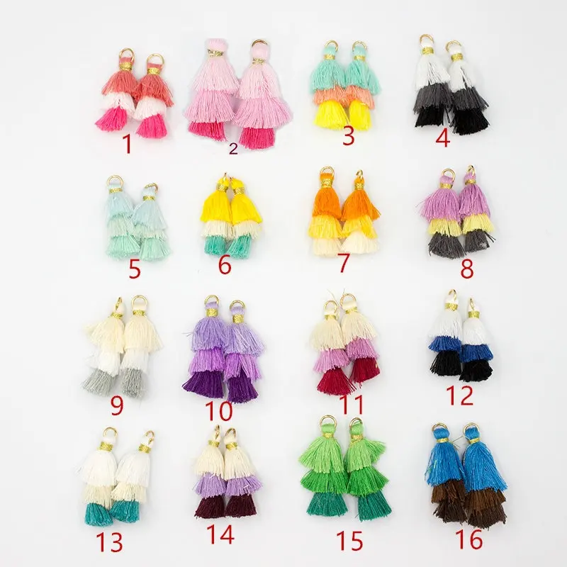 10 шт. ручная работа Омбре кисточки 35 мм набор кисточек мини кисточка из хлопка для