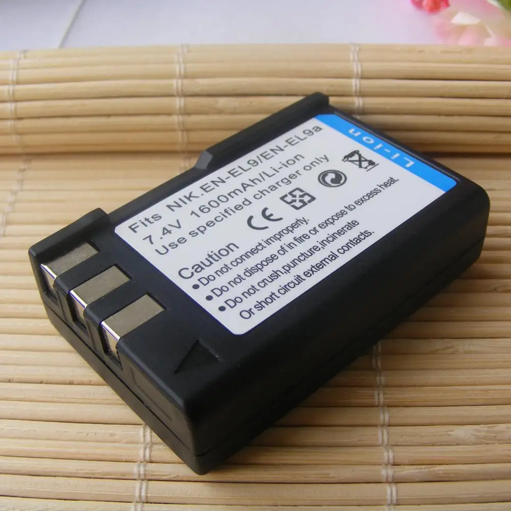 Два (2) аккумулятора для Nikon EN EL9 D40X D40 D60 D5000 D3000 EL9a MH 23 ENEL9E|Цифровые аккумуляторы| |