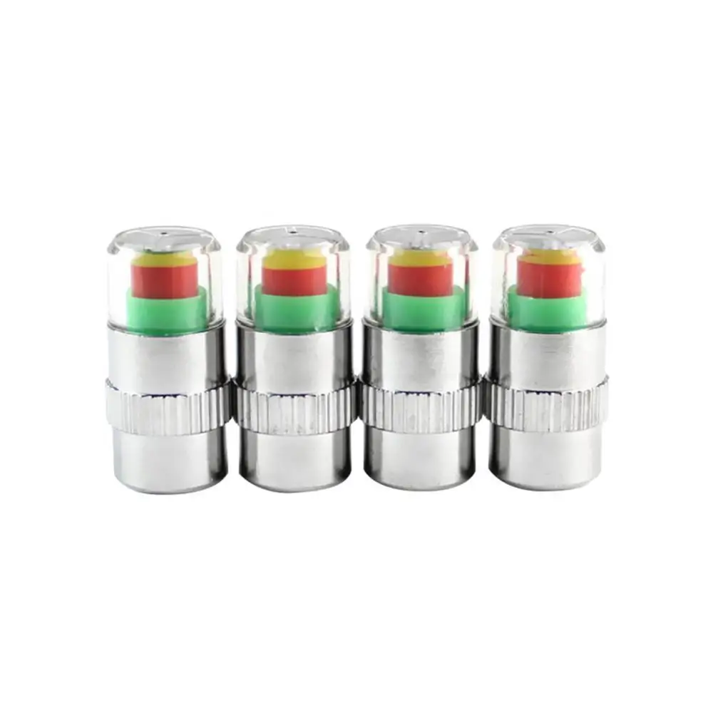 

4Pcs Car Auto Tire Pressure Monitor Tyre Gage Alert Sensor Indicator Valve Caps даик давления в ина даики давления ин