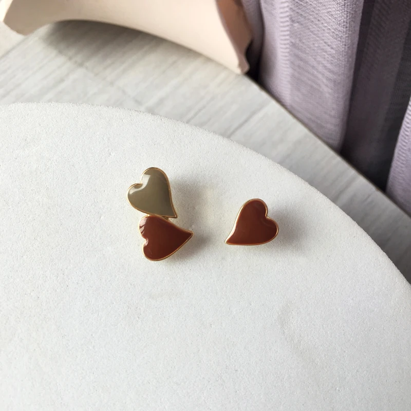 S925 иглы ассиметричные серьги милые ювелирные изделия Мёд Симпатичные ботинки с