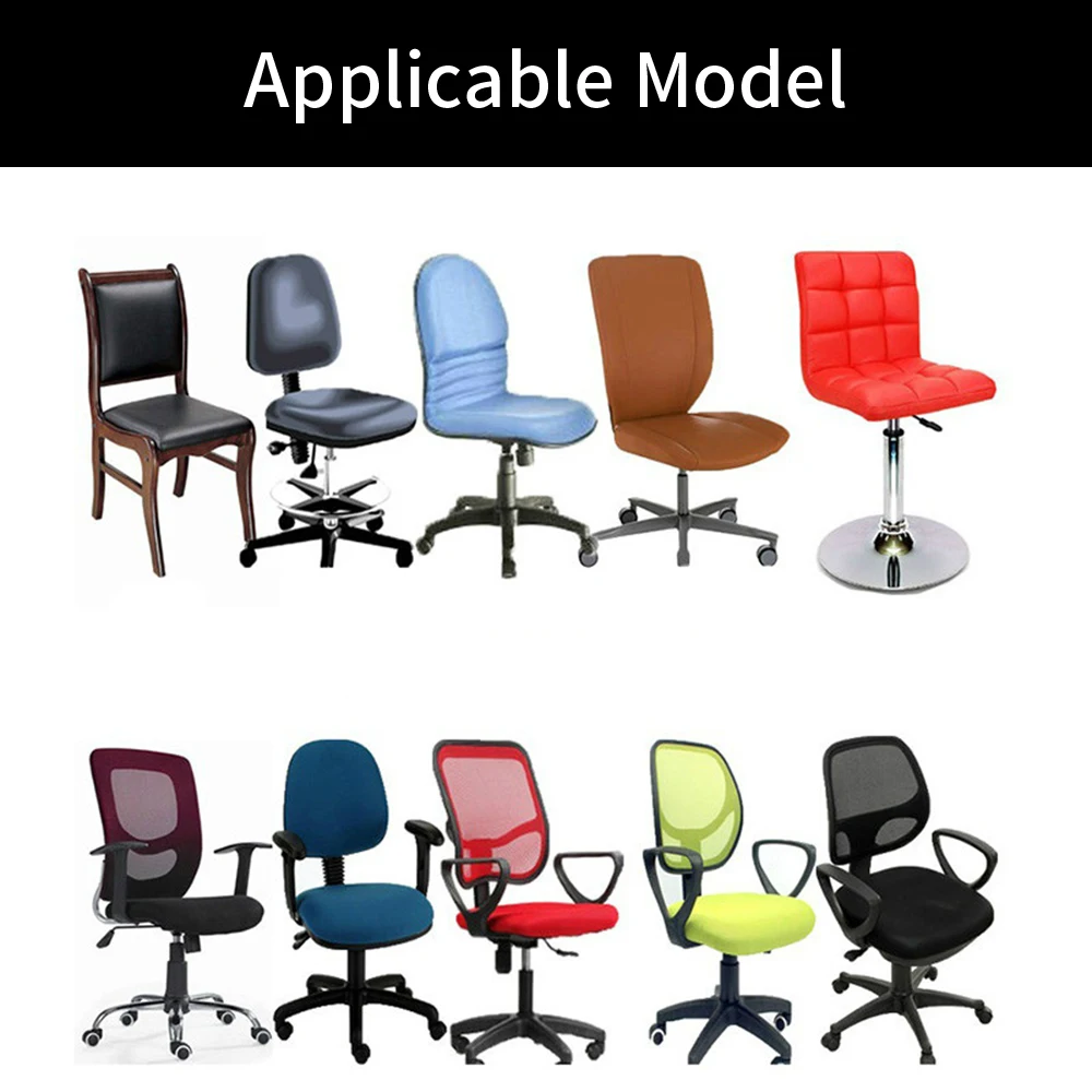 

Junejour | S/M/L Waterproof Elastic Chair Covers Rotating Stretch Office Computer Desk Seat Chair Cover Removable Slipcovers