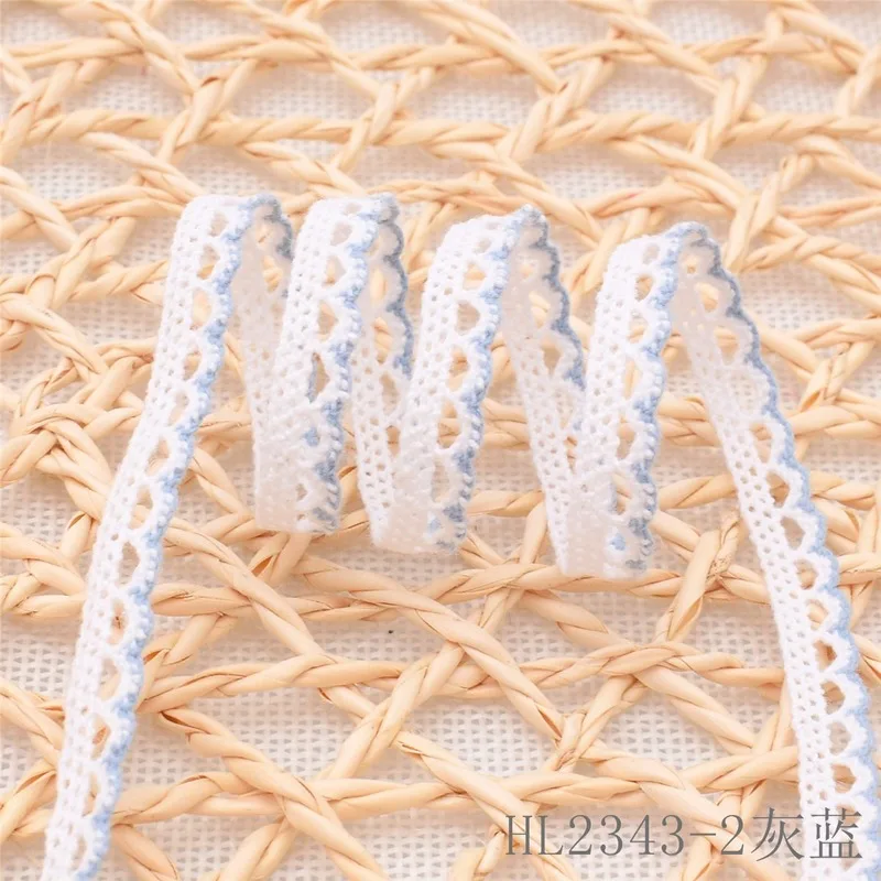 100 ярдов Классическая двухцветная хлопковая нить 0 9 см кружевная Текстильная
