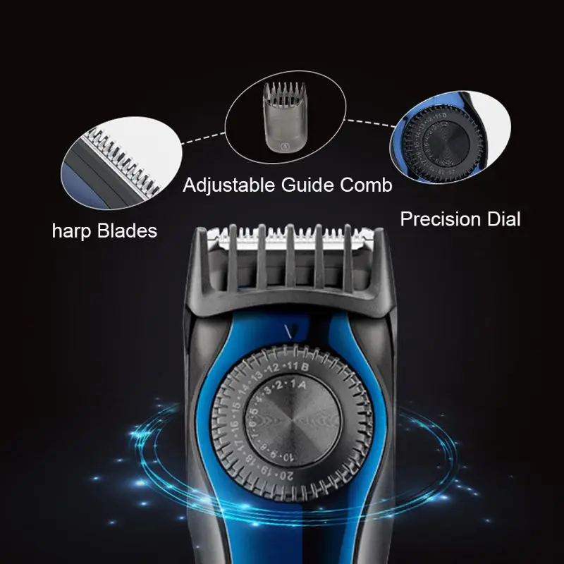 

Professional Hair Clippers Men Electric Beard Trimmer Barber Grooming Kit Rechargeable Cordless Cutting Machine