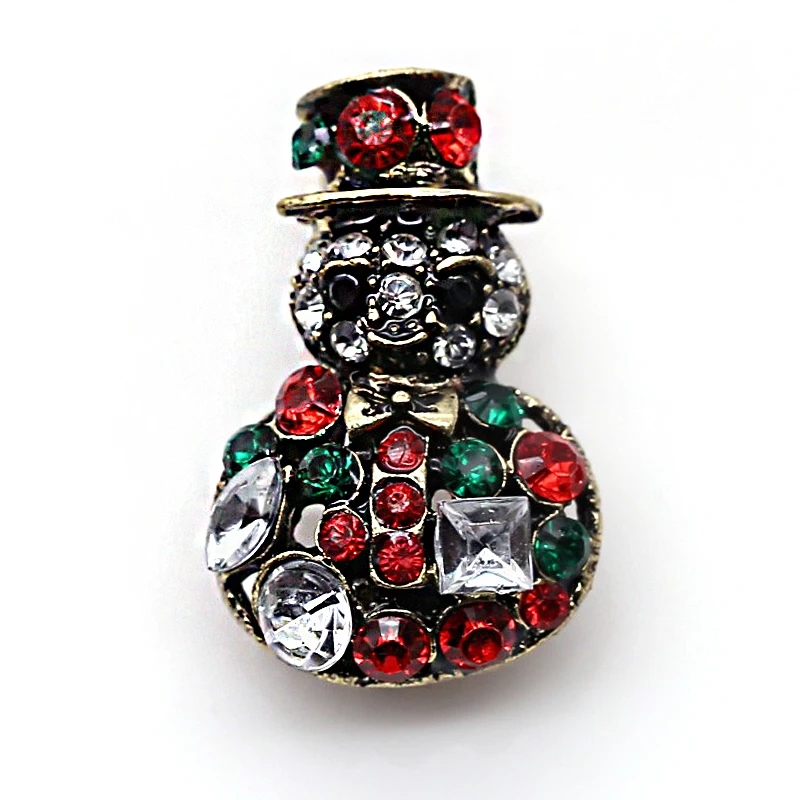 Брошь в виде сапог ботинок Рождественская брошь стразы Цветная украшение для