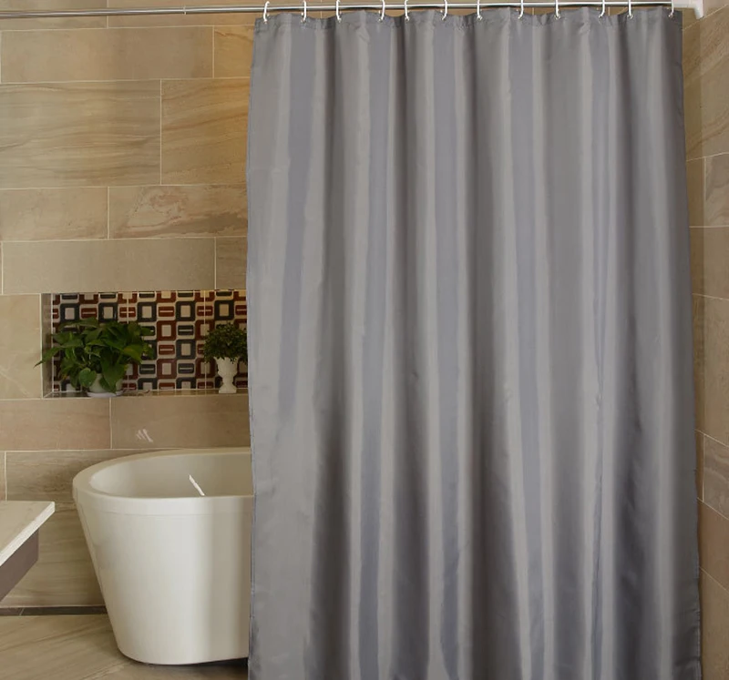 

YJBD Gray Polyester Bathroom Curtain Waterproof Shower Curtains for Bathroom Cortina Ducha Rideau De Douche Douchegordijn