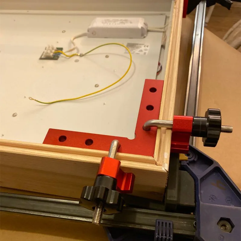 

90 Degree Aluminum L-Shaped Auxiliary Fixture Splicing board Positioning Panel Square Ruler Fixed clip Woodworking tools