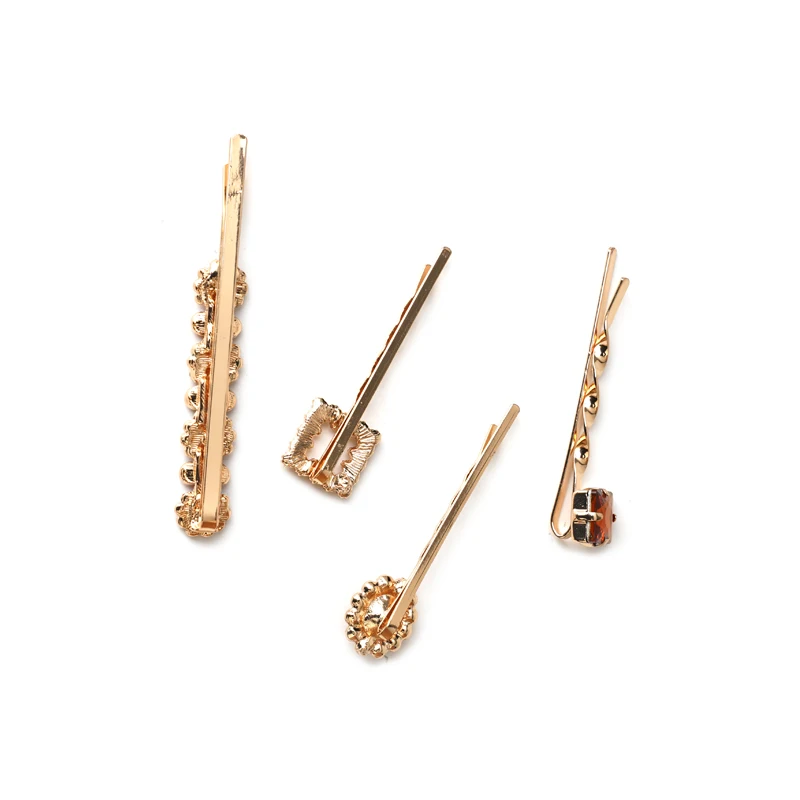

Hair Clip Various Geo Glass Barrettes Crystal Bobby Bridal Clips Hairgrips Headwear hair accessories for women clips