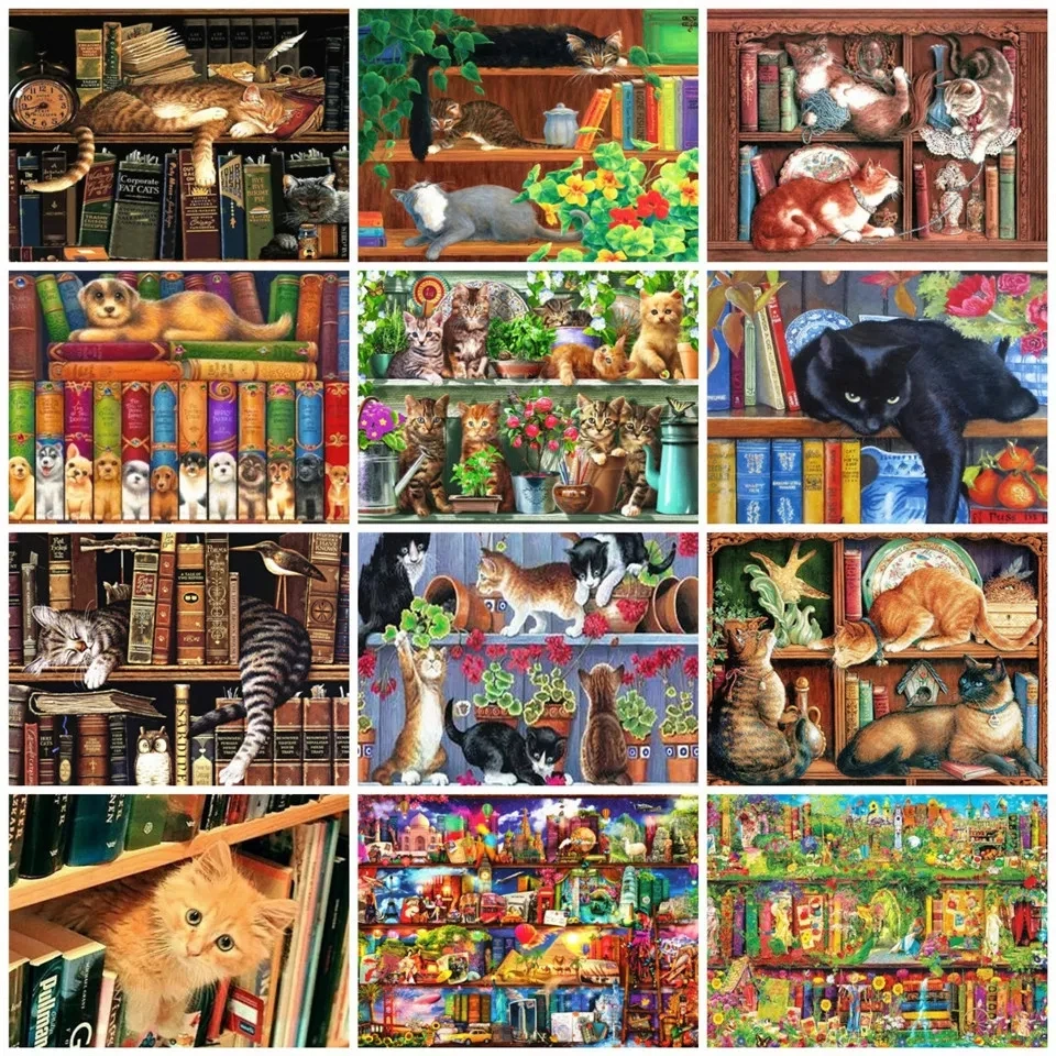 

AMY-Diamond Cat Painting, All Embroidery, Cross Stitch, Square Drill, Home Decoration, Handmade Gifts, Rhinestones