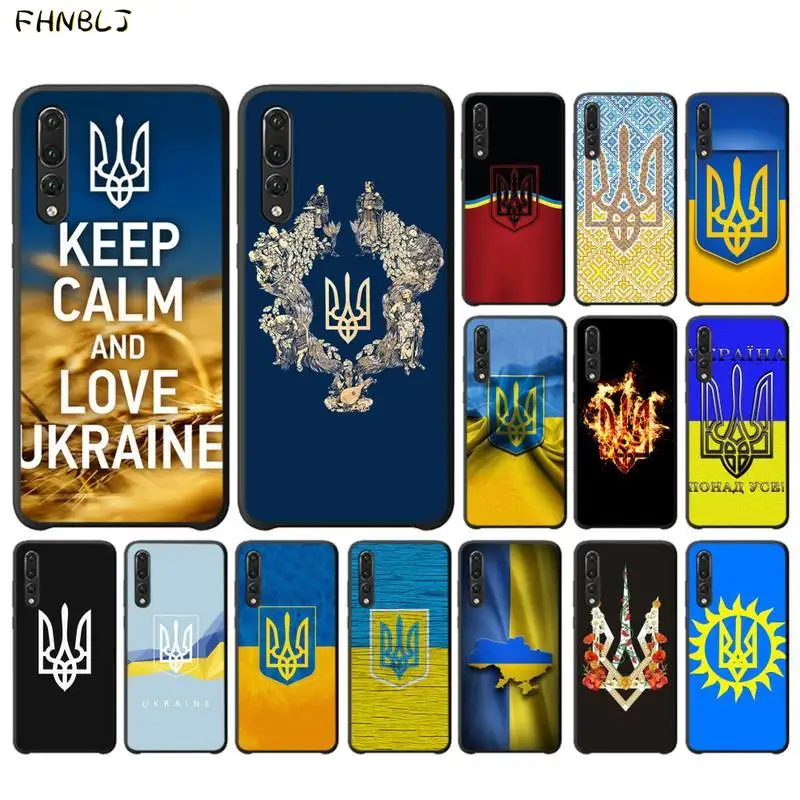 Мягкий чехол для телефона FHNBLJ с украинским флагом фото на заказ huawei p10 lite p20 P40 pro p30
