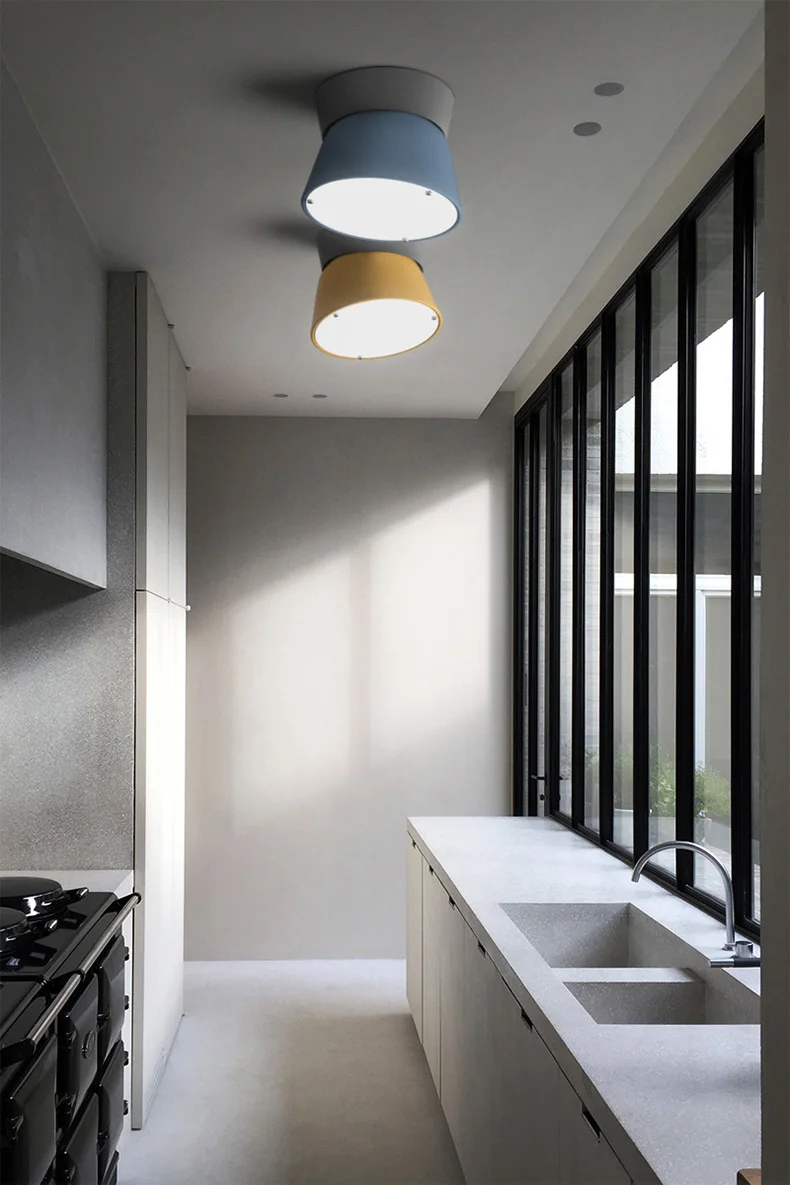 Lustra lampa скандинавский Железный красочный потолочный светильник s простой и