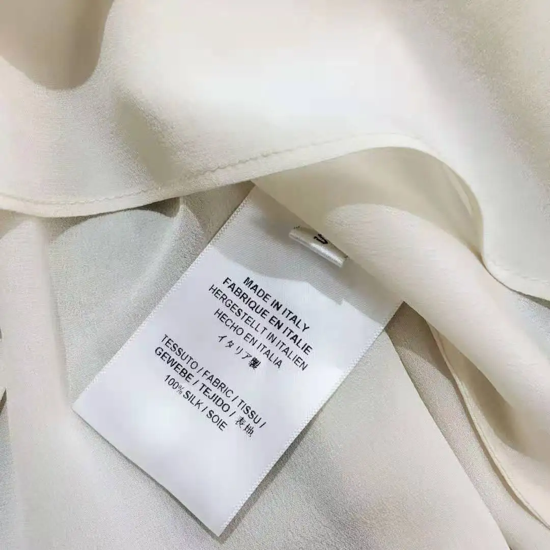 

AELESEEN Runway Fashion Summer 100% Silk Shirt 2021 Designer Hollow Out Flower Embroidery Beige Black Office Ladies Party Blouse