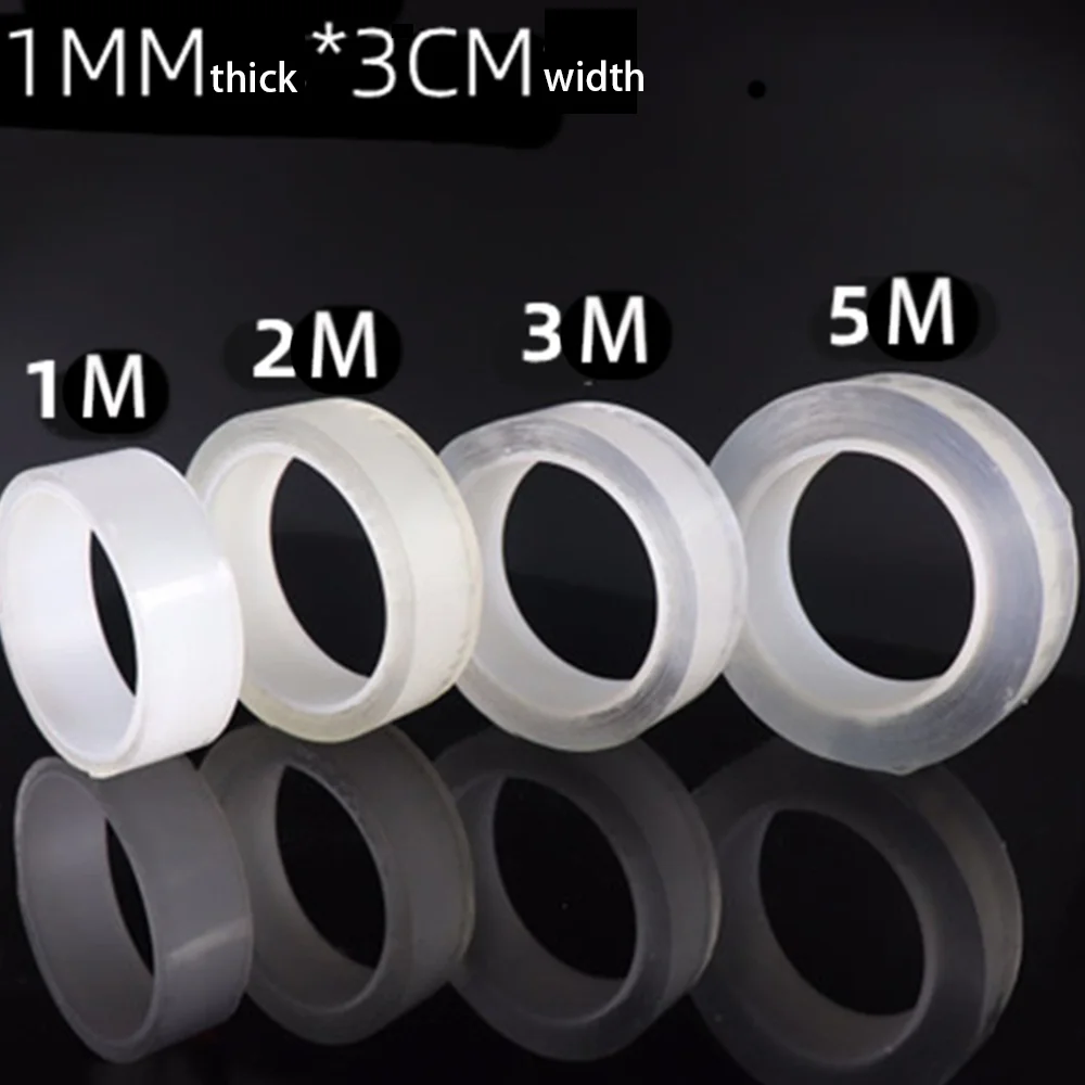 Нано бесшовная Двусторонняя прозрачная лента наклейки для спальни ванной кухни