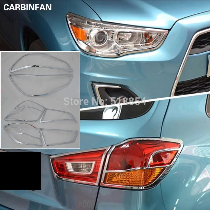 Передняя и задняя фара из АБС-пластика хромированная накладка 6 шт./компл. для