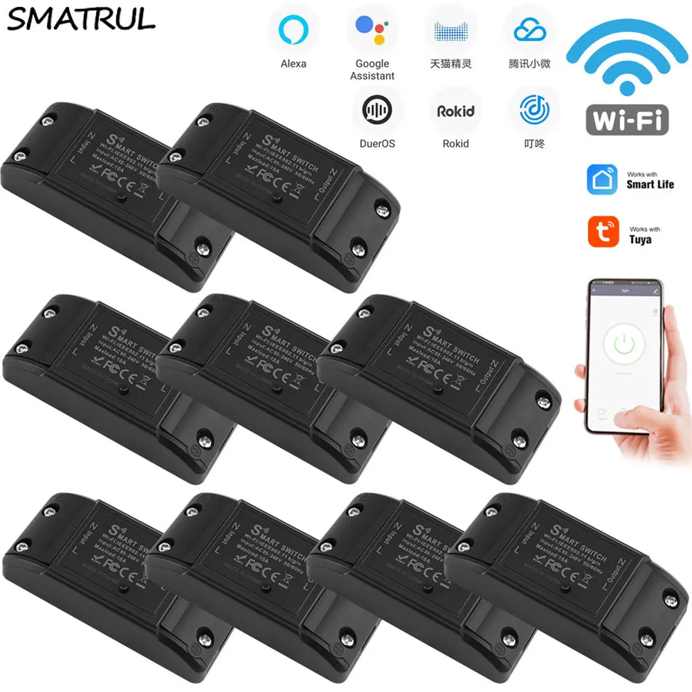 SMATRUL Tuya светильник переключатель Wi Fi приложение Smart Life голос релейный контроллер