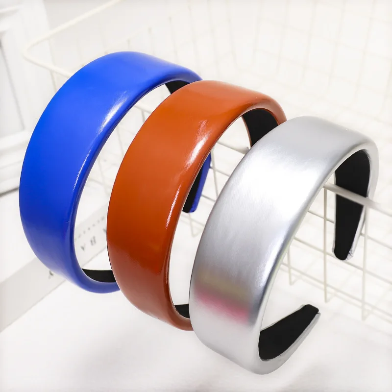 Обруч для волос из ПУ кожи Женский Модный ободок ручной работы аксессуары |