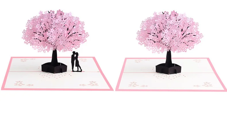 3D всплывающая открытка подарок на день Святого Валентина свадебные приглашения