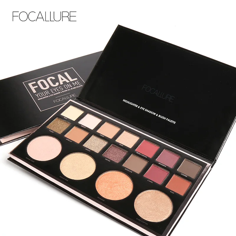FOCALLURE оптовая продажа сильно пигментированные косметические блестящие тени для