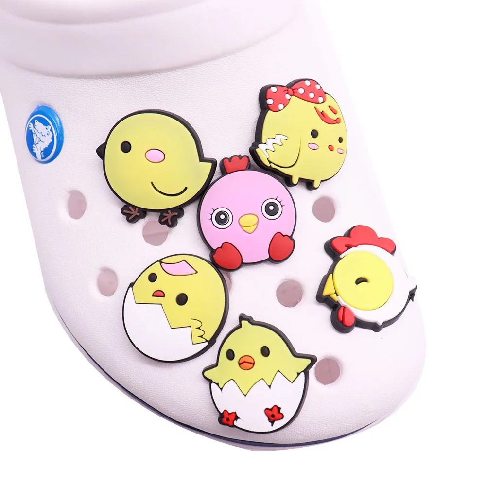 

Новинка, Симпатичные аксессуары из ПВХ с изображением животных, утки, 1 шт., подвески для обуви, симпатичная Пряжка для обуви, украшения, подходит для Croc-браслета, детские подарки для вечеринки