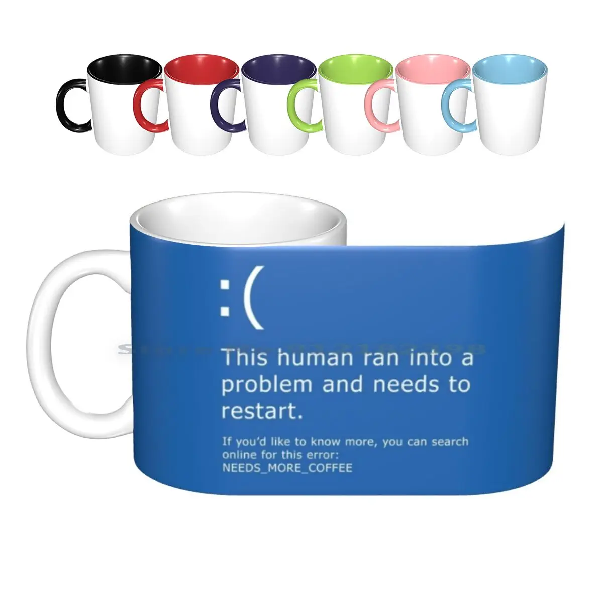 

Керамические кружки Blue Screen Of Death-Coffee Error, кофейные чашки, кружка для молока, чая, Windows, синий экран Death Bsod, ошибка кофе, ПК
