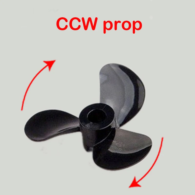 

2pairs Aperture 3/4/5mm 3-blade Propeller Bayonet Paddle Full Immersion CW CCW Prop Rubber Material for RC Model Boats DIY Parts