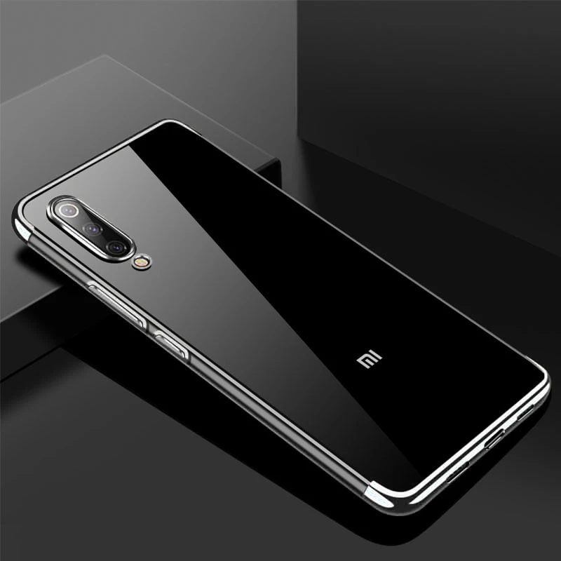 Серебристый Чехол для Xiaomi Mi 9 9T Pro Lite Mi A1 A2 A3 Lite Прозрачный Бампер RedMi Note 8T 8 8A 7 7A K20 TPU Силиконовый противоударный чехол - Цвет: Серебристый