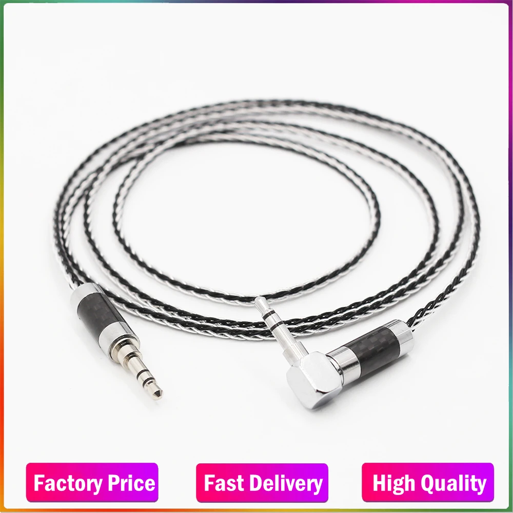 

Audiocrast 3.5mm AUX Cable High Quality Siver-plated 90 Degree Right Angle 3.5 AUX Cord for Car iphoneheadphone speaker MP3/4