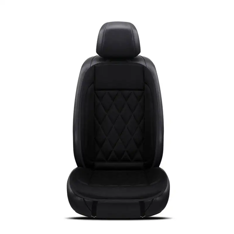 Black 24v 1pcs Автомобильная нагревательная Подушка, зимняя Универсальная автомобильная электрическая грелка, грелка для сидения, двойное одно сиденье, одна Автомобильная грелка - Название цвета: Black 24v 1pcs