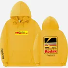 Толстовка Kodak в японском стиле, свитшот, уличная одежда черного и белого цветов для мужчин и женщин, забавные худи