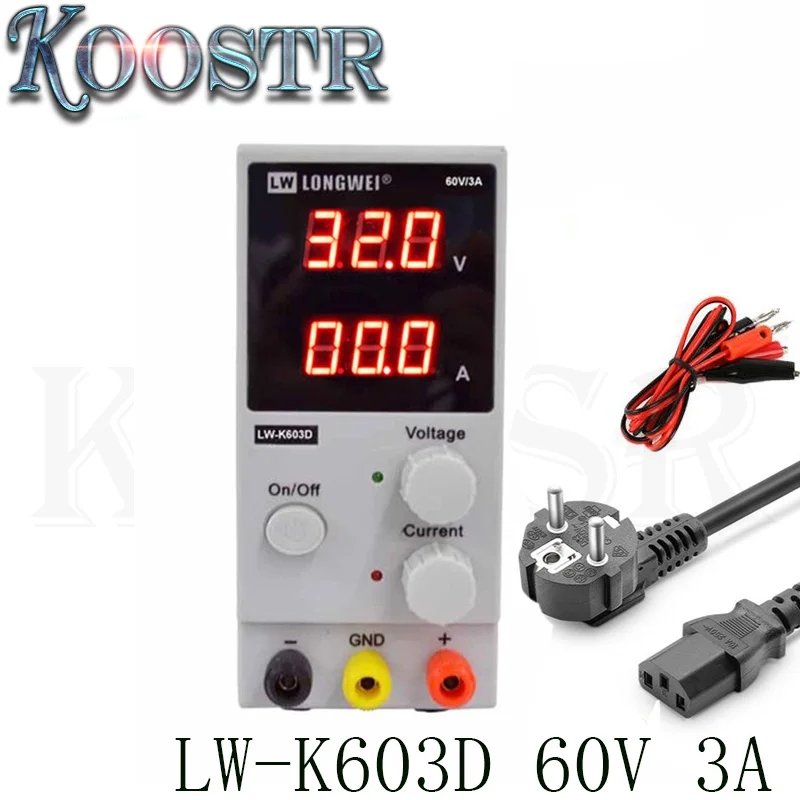 Новый источник питания постоянного тока LW K603D 60В 3а Мини ЖК цифровой дисплей