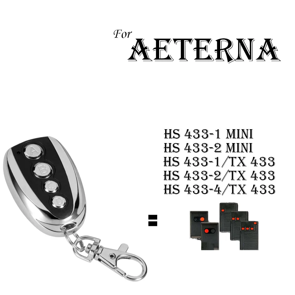 

For AETERNA TX433-1, TX433-2, TX433-3 or TX433-4 Universal remote control fob 433.92mhz fixed code