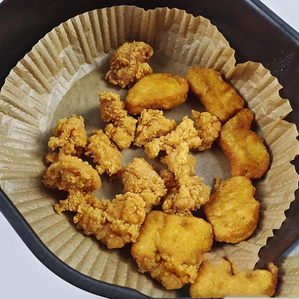 100/50 шт. 16/20 см Одноразовый бумажный вкладыш антипригарный коврик для Пароварки