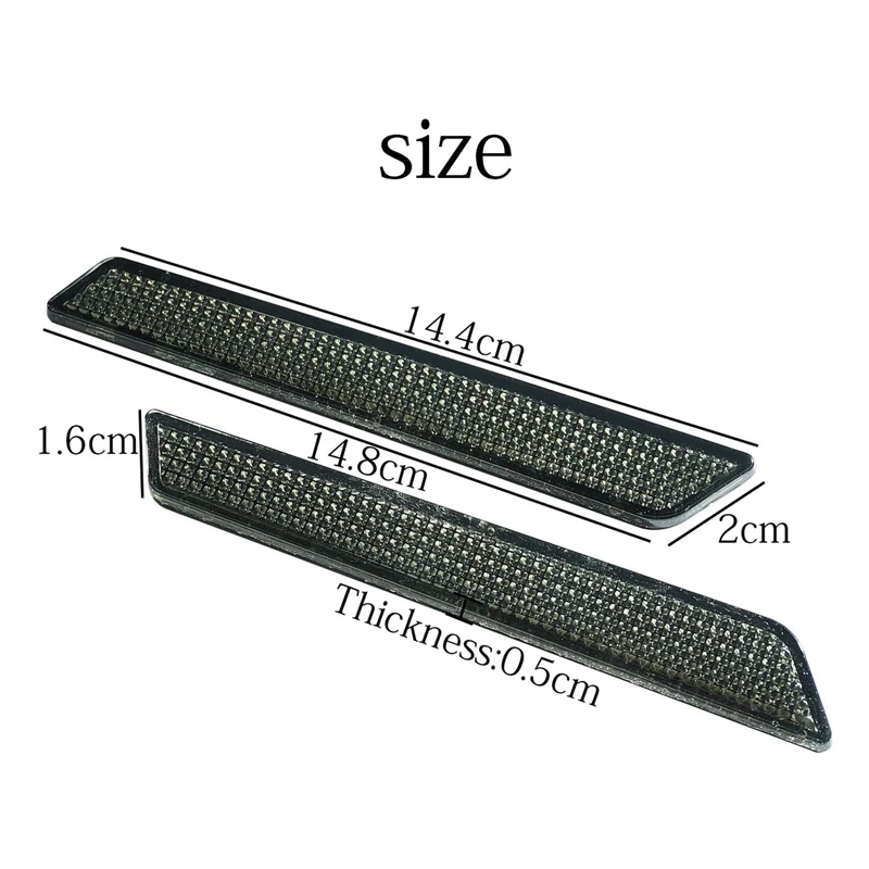 

Saddlebag Reflectors Latch Covers Safety Side Visibility Reflector Kit Touring 2014-2020