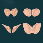 Для куклы ледяные игрушки уши игрушка украшенный белый натуральный загар не только кожа, аксессуары для куклы черные темные уши и X1A6