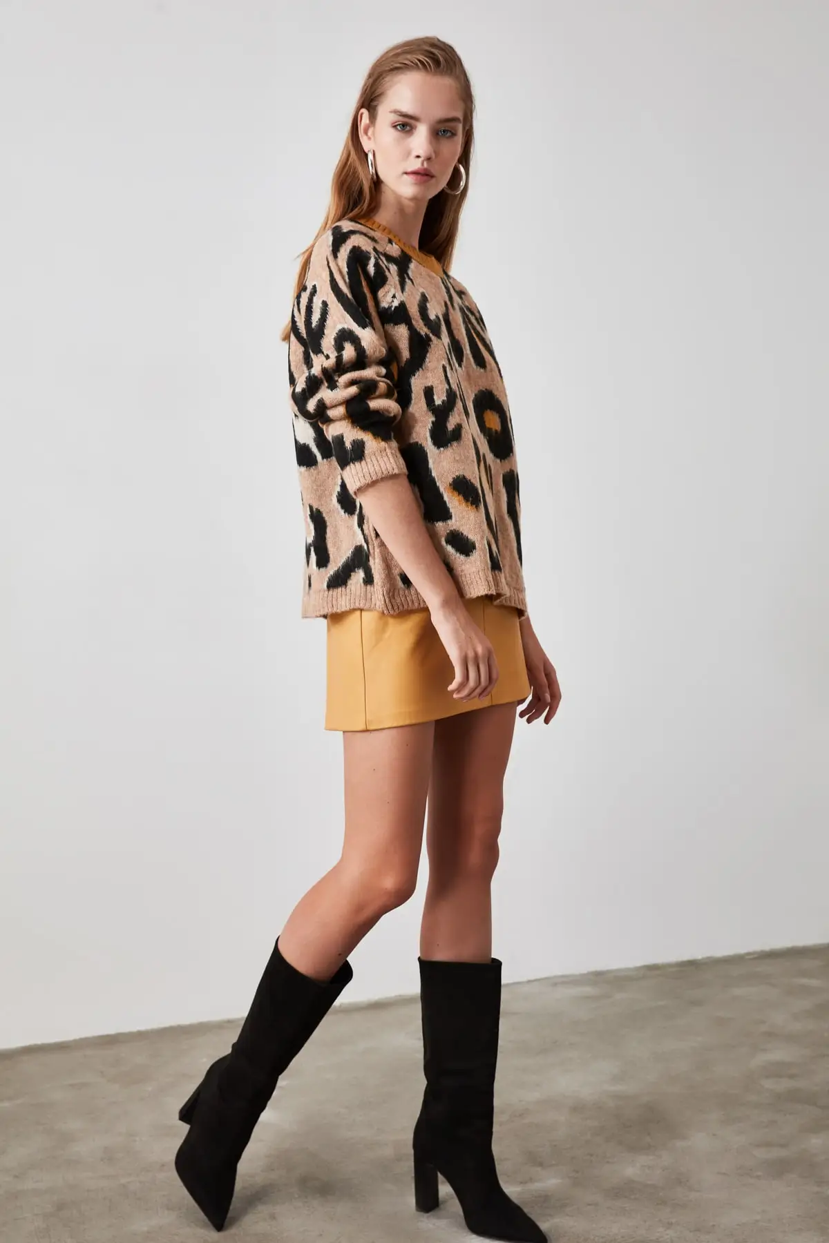 Трикотажный свитер с горчичным узором TWOAW20KZ0777 |