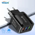USB зарядное устройство Универсальный адаптер 5 в для путешествий 3 USB-порта зарядное устройство для ПК ВеликобританияЕССША QC3.0 для iPhone Xiaomi Huawei