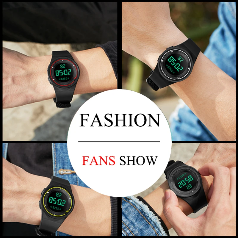 

New Fashion Men Waterproof Smart Watch Pedometer LED Wristwatch Waterproof Calories Fitness Sport Watches Relogio Masculino 2019