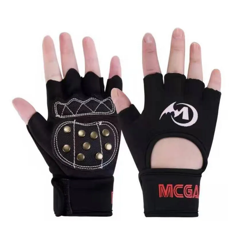 

[Skating Glove] MCGALA Inline Skates Glove for Scooter Skateboard Bicycle Cycling Racing Half Finger Handglove Anti-abrasion
