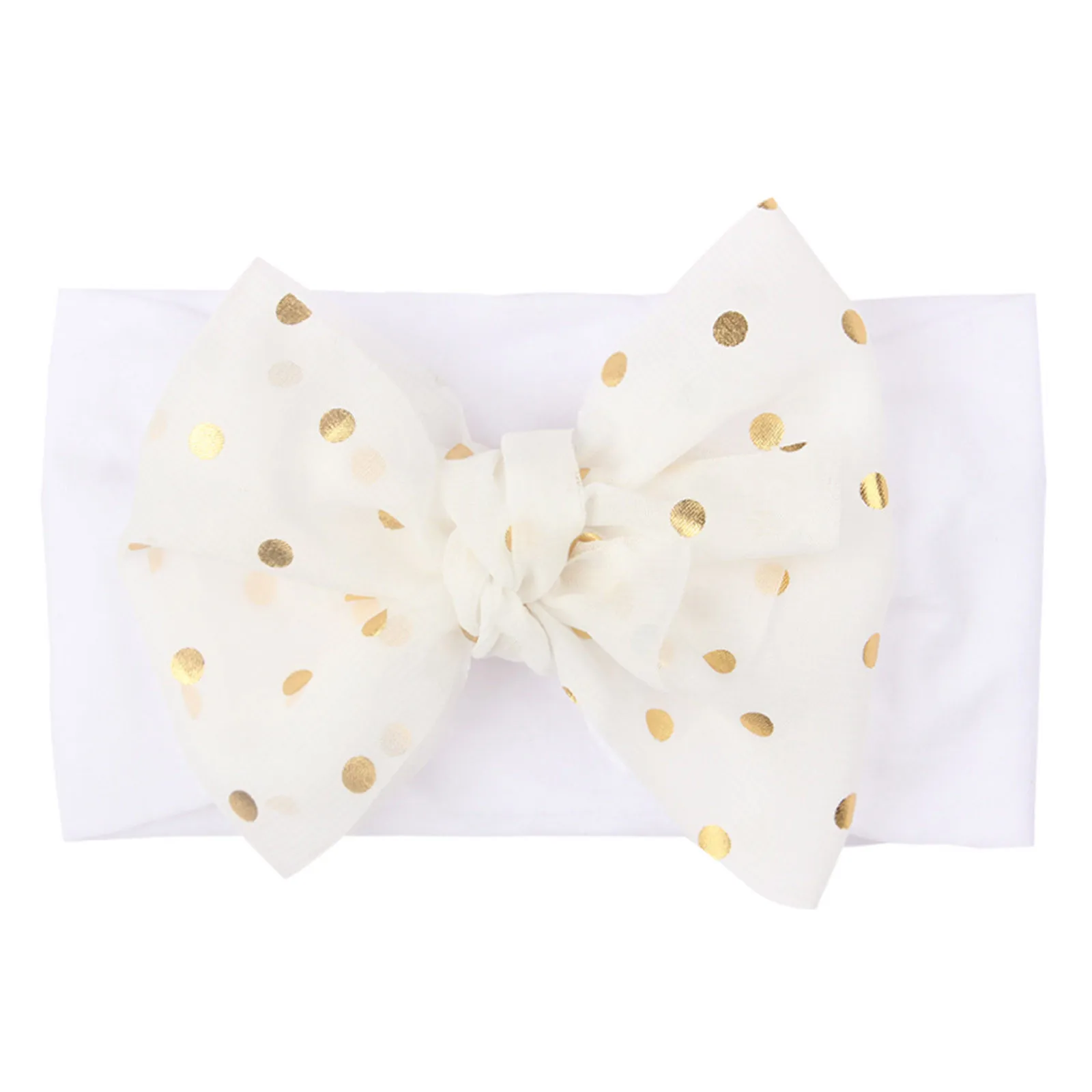 1 Pcs Baby Girl Headband Infant Hair Accessories Dotted Bow Newborn Headwear Rabbit Ear Head Wrap Gift Toddlers Bandage Ribbon | Детская
