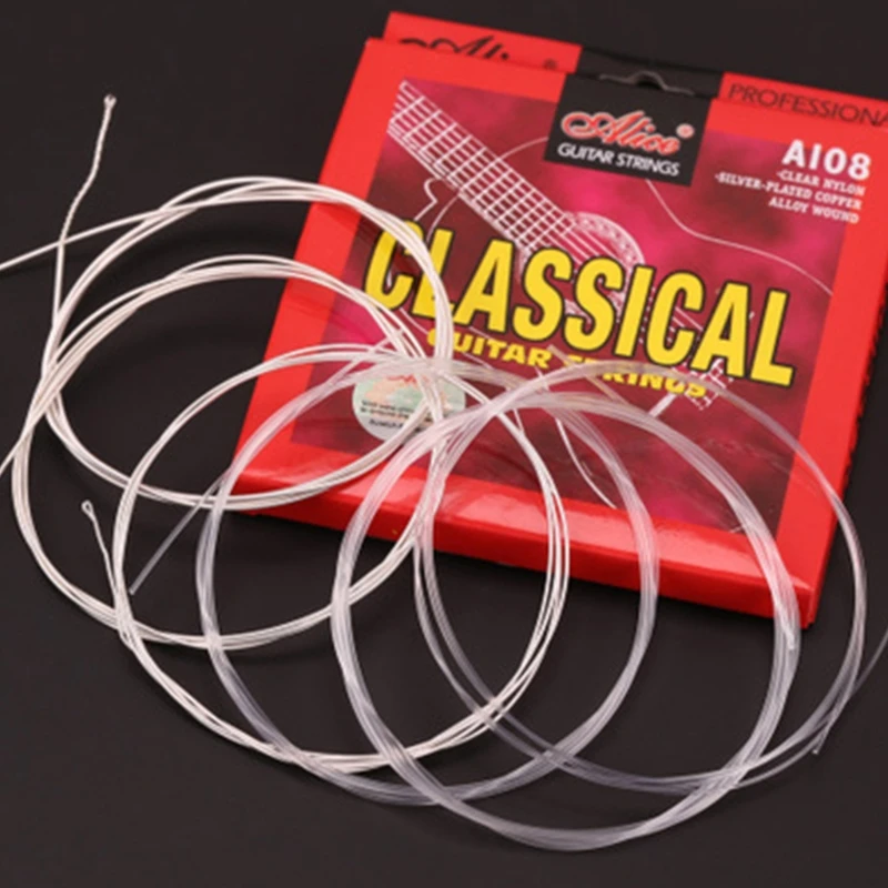 

Classical Guitar Strings Set 6-string Classic Guitar Clear Nylon Alice A108