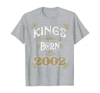 mens kings are born in 2002 bday gifts 17th birthday t shirt