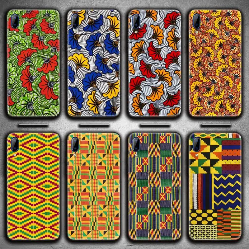 

African Style Fabric Print Phone Case For Vivo Y91c Y17 Y51 Y67 Y55 Y7s Y81 Y19 Y97 Y93 V17 vivos5