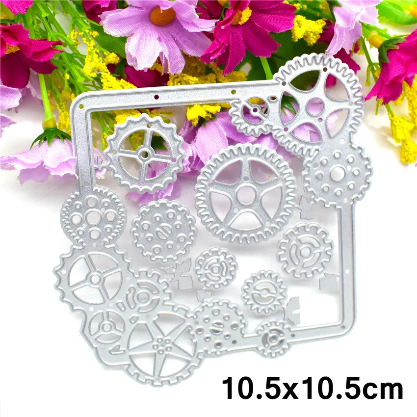 Часы высекающие шестерни рамка штампы трафарет для сделай сам скрапбукинг