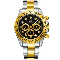 automatic watches self wind mechanical gold black stainless steel diamonds stone fashion sports luxury men watch