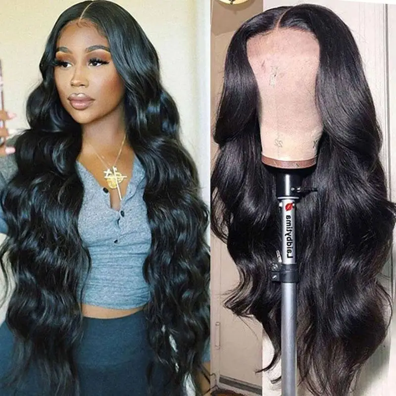 Transparent Lace Front Wig Body Wave Lace Frontal Wig T Part Remy Brazilian 28 30 32 Inch Long Wavy Body Wave Human Hair Wigs