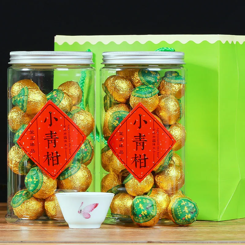 

Super small green orange Pu'er tea Yunnan palace orange Pu tea super orange Pu tea oolong tea ceremony tea canned green food